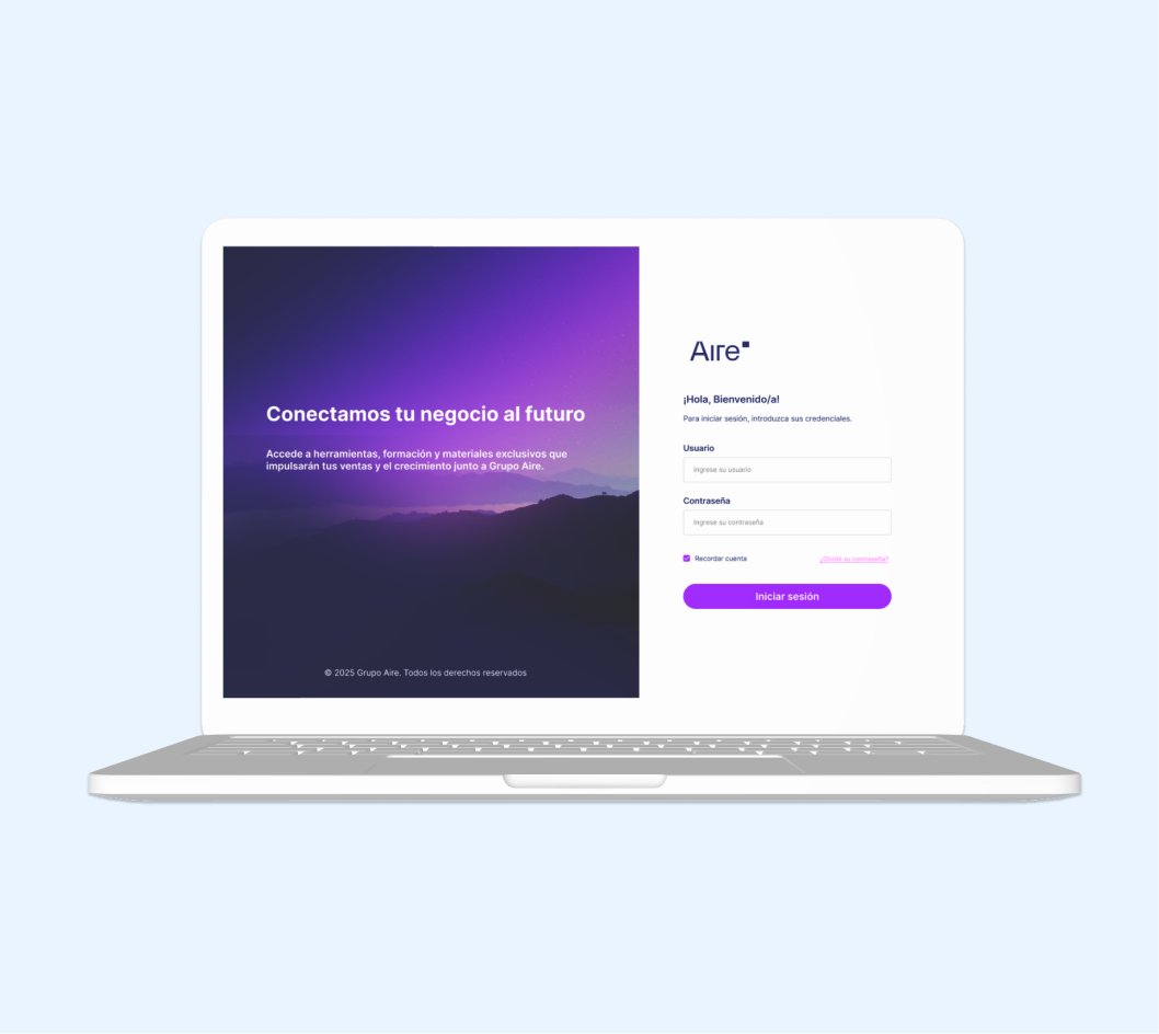 Portal de partners - Grupo Aire